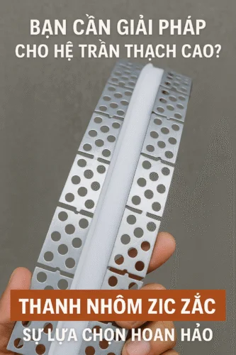 Nẹp nhôm thạch cao – Giải pháp hoàn thiện mép trần sắc nét, bền đẹp cho mọi công trình tại Hà Nội